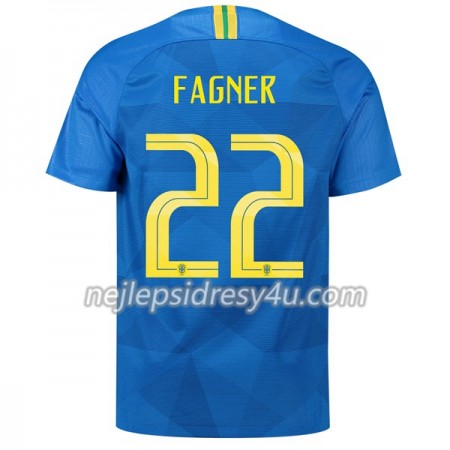 Fotbalový Dres Brazílie Fagner 22 Venkovní MS 2018